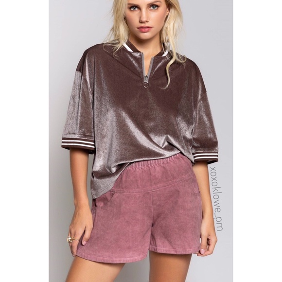 POL Red Denim Relaxed Fit Front Pocket Shorts - Picture 6 of 11